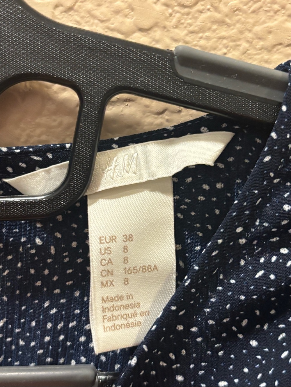 H&M Navy Ruffle Peplum Blouse | Size 8 - Picture 4 of 4